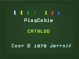 PlayCable 'CATALOG' Screen (photo)