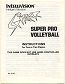Spiker! Super Pro Volleyball Manual (INTV Corporation 9102)