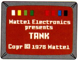 Tank Title Screen from rev. A manual