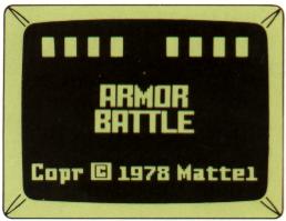 Armor Battle Title Screen from rev. B manual